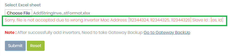 MicroInverterInvalidMac