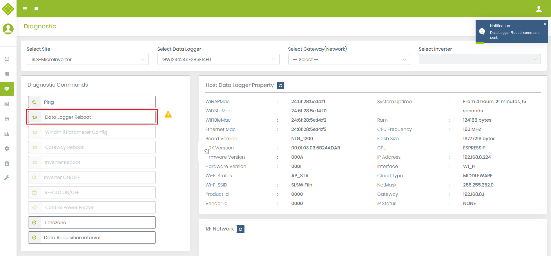 dataLoggerRebootRequest