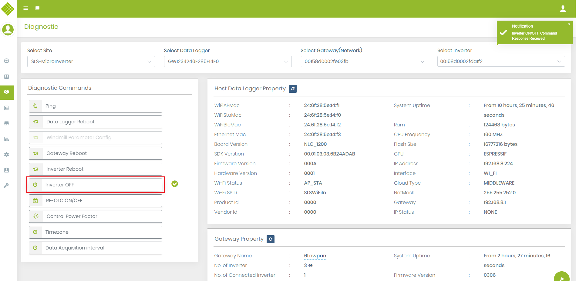 inverterOnOffResponse