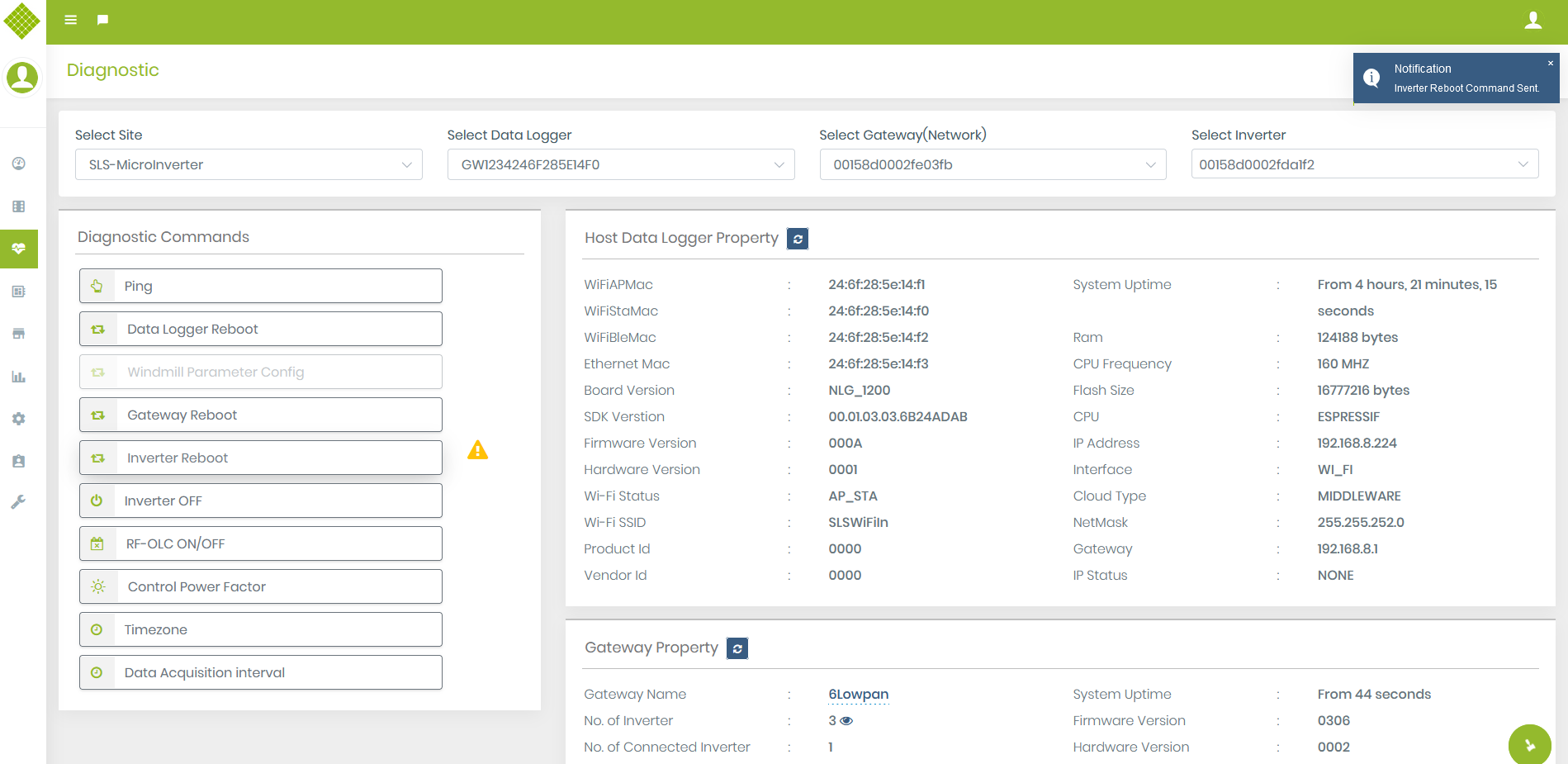 inverterRebootRequest