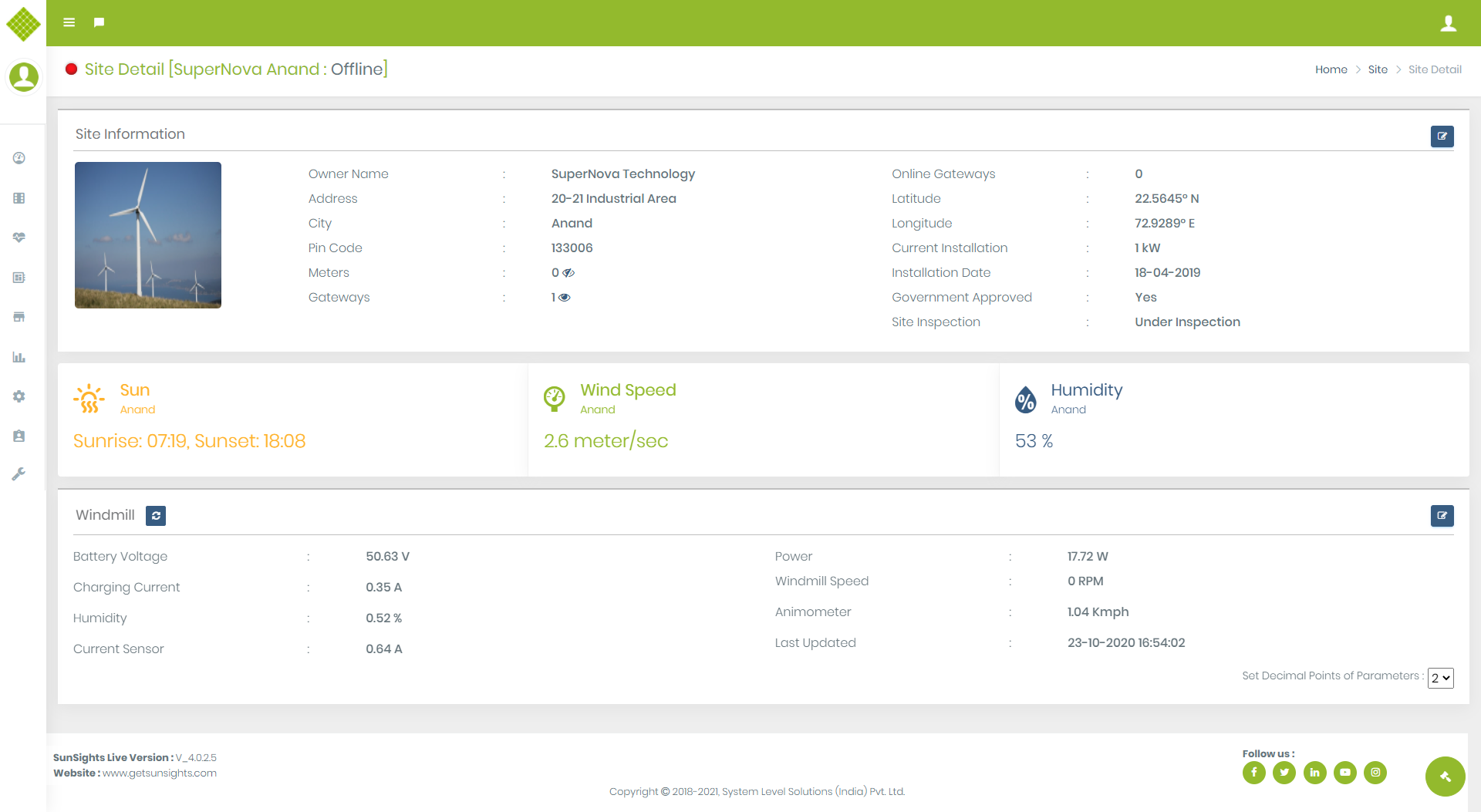 windmillSiteDashboard