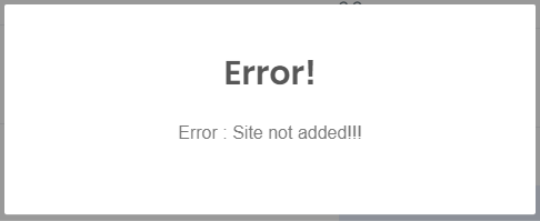 AddSiteError